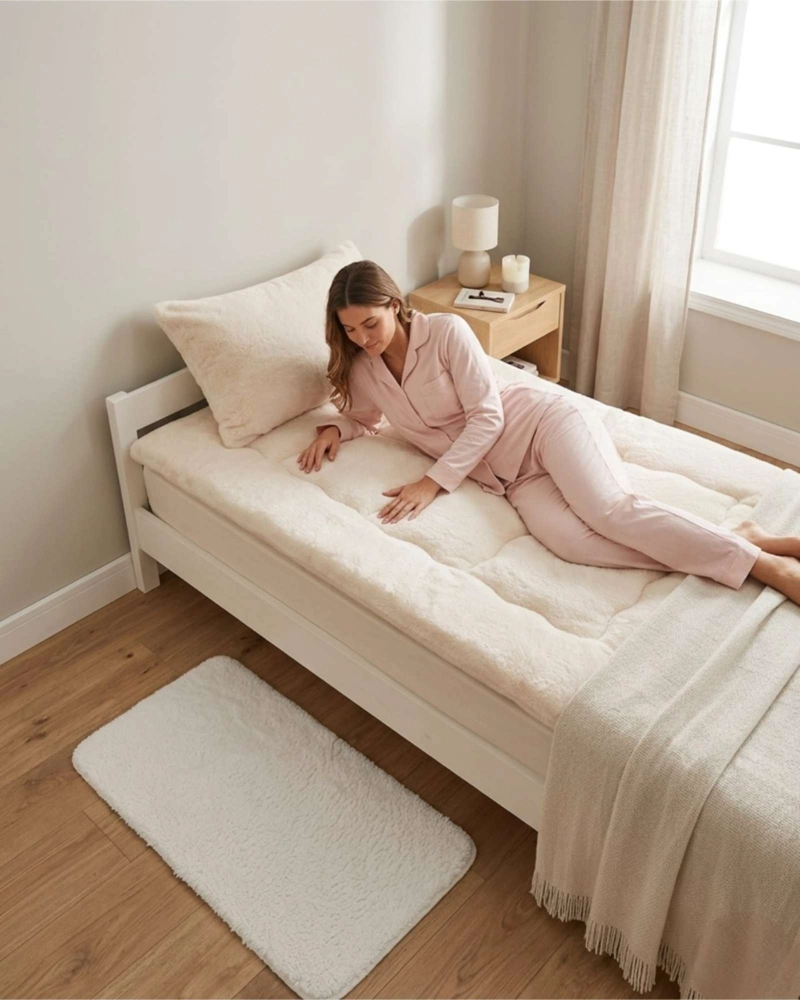 CUBRE COLCHON PREMIUM PLUSH ACOLCHADO PLAZA Y MEDIA - 5