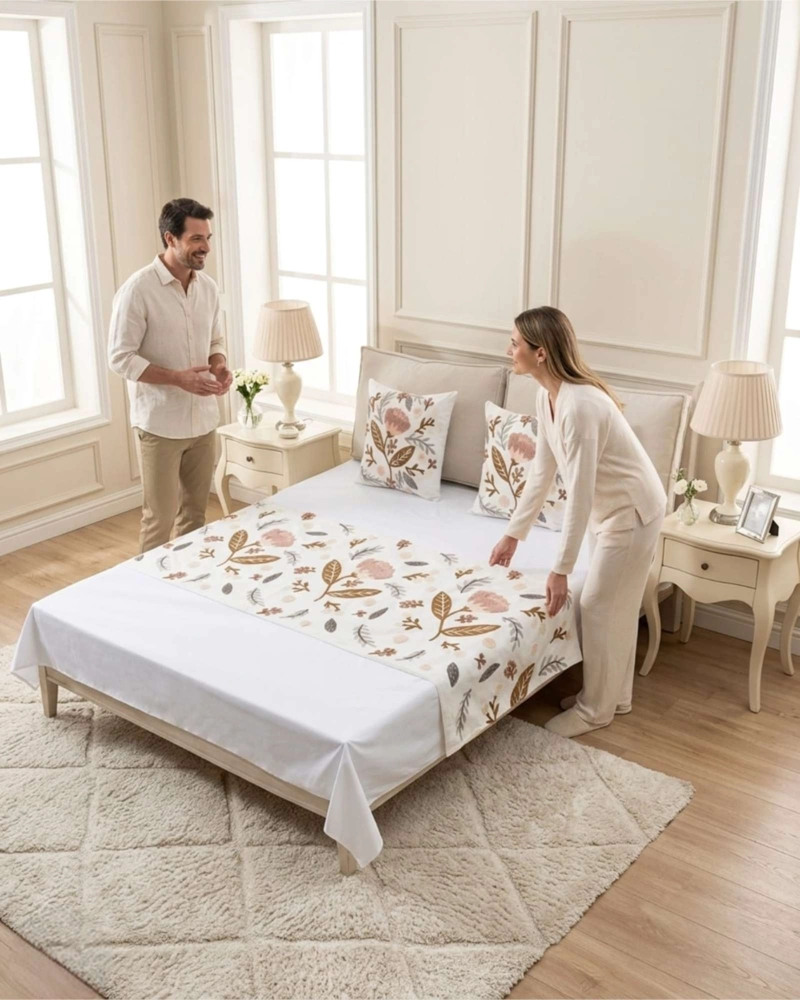 SET DE PIECERA MANTA TEXTURIZADA Y DOS FUNDAS DE COJIN - 4