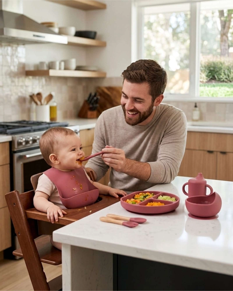 SET DE VAJILLA DE SILICONA PARA BEBE  6 PIEZAS SIN BPA - 5