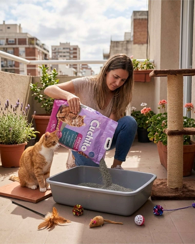 ARENA SANITARIA LAVANDA GATOS ALTA DURABILIDAD 10KG - 1