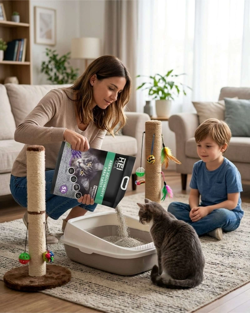 ARENA PARA GATOS CARBON ACTIVO LAVANDA 5L ULTRA ABSORCION - 1