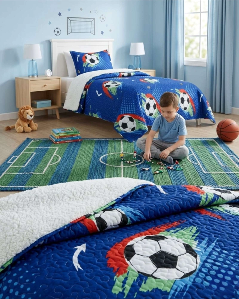 JUEGO DE CUBRECAMA SHERPA CALIDEZ SUPERIOR CON SABANAS PLAZA Y MEDIA - 4
