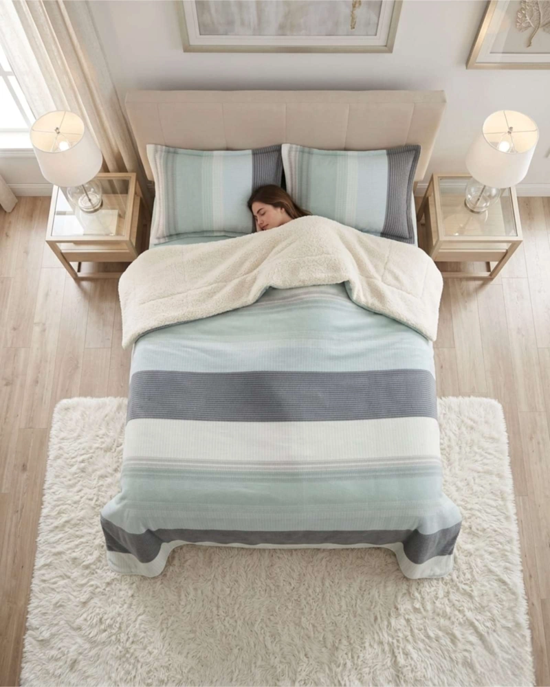 JUEGO DE CUBRECAMA SHERPA CALIDEZ SUPERIOR CON SABANAS 2 PLAZAS - 3