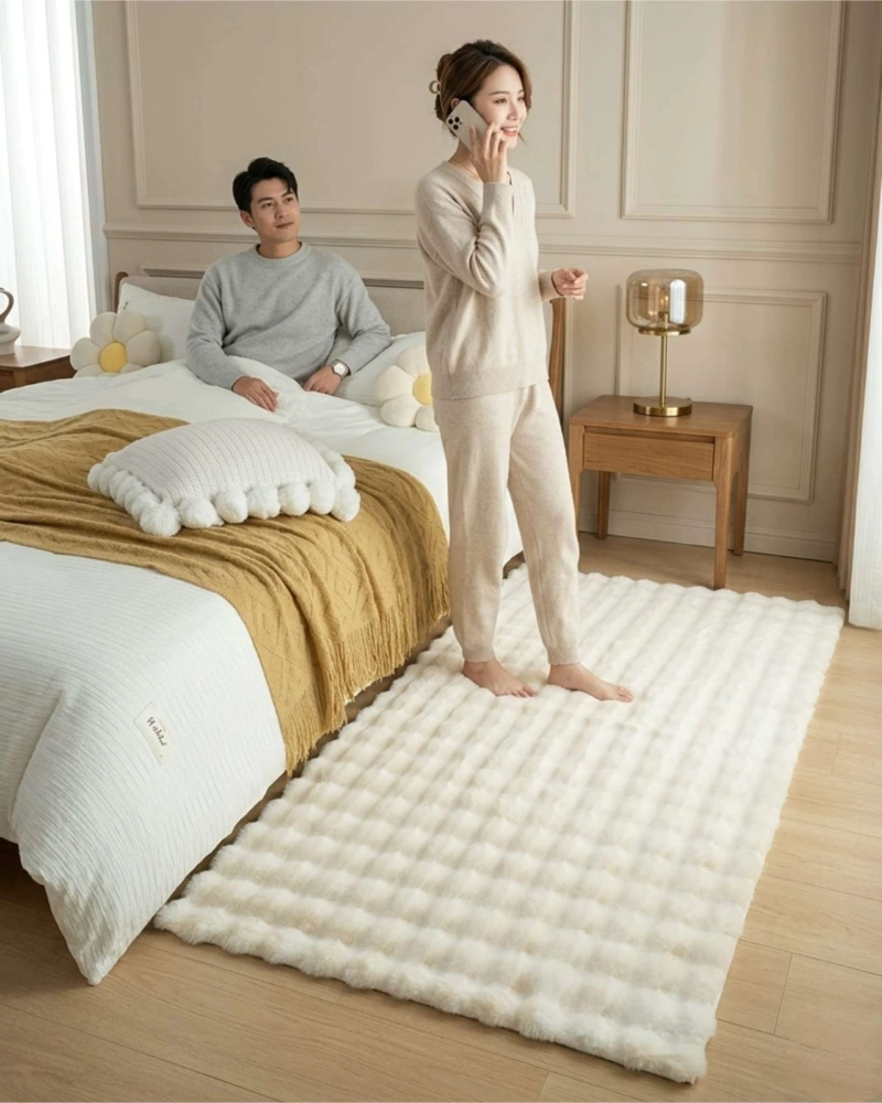 ALFOMBRA BAJADA DE CAMA PIEL SINTE TICA SOFT 02 - 1