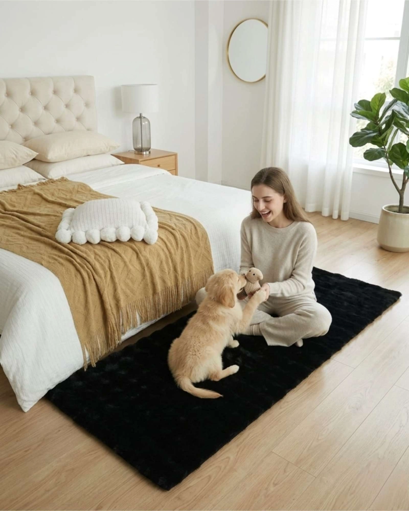 ALFOMBRA BAJADA DE CAMA PIEL SINTE TICA SOFT 05 - 4