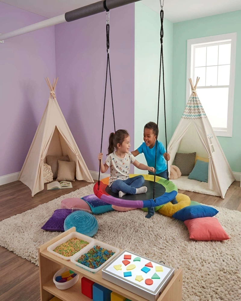 COLUMPIO NIDO RAINBOW PARA JARDIN Y EXTERIOR – RESISTENTE Y SEGURO - 1