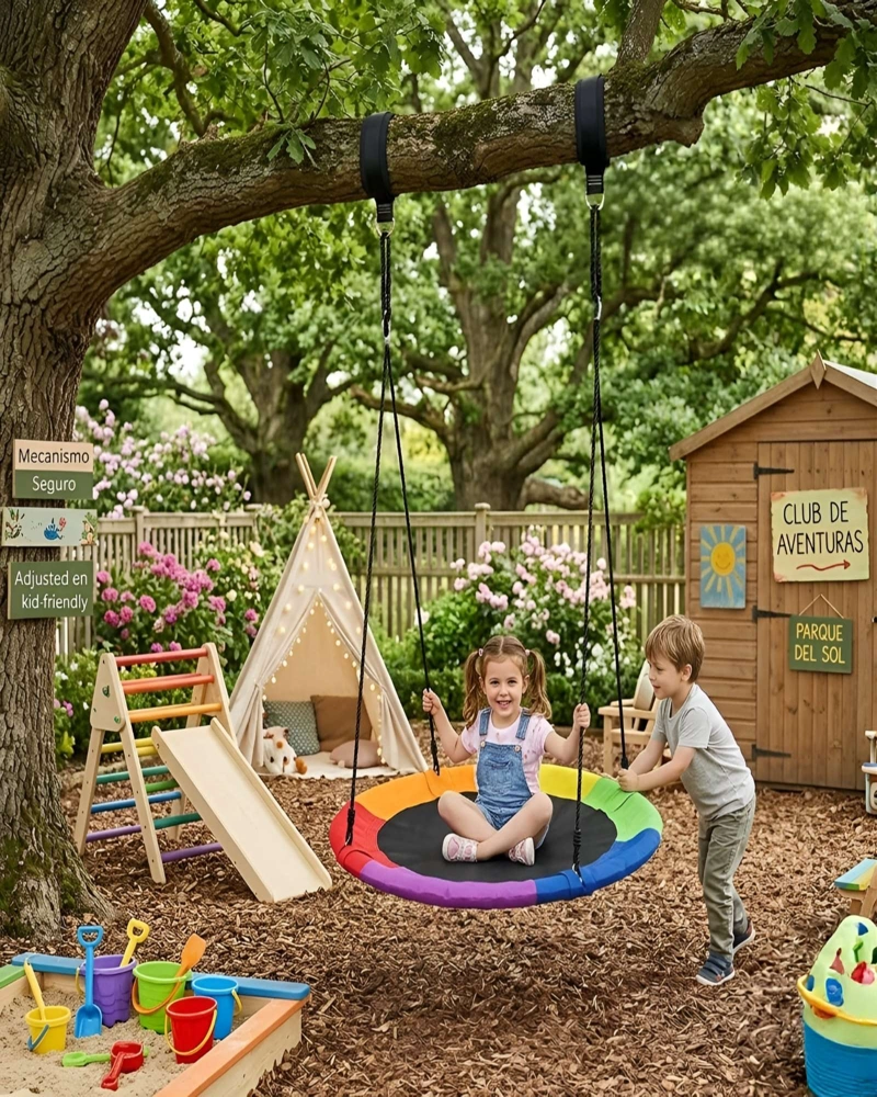 COLUMPIO NIDO RAINBOW PARA JARDIN Y EXTERIOR – RESISTENTE Y SEGURO - 2
