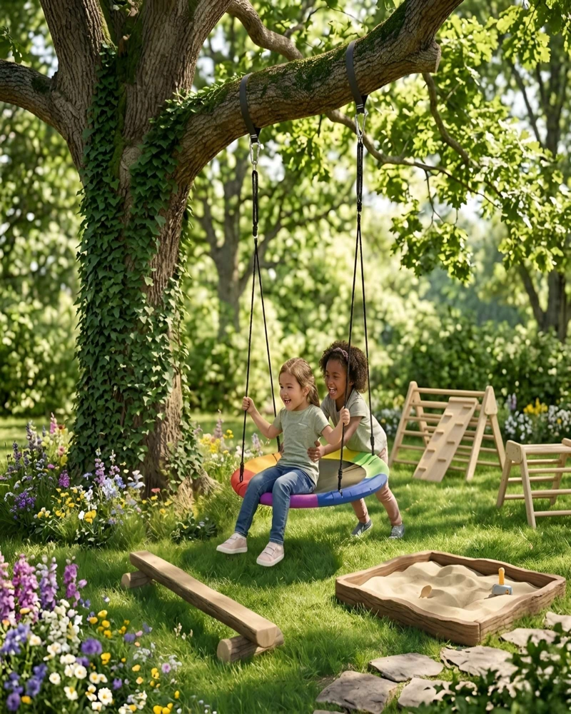 COLUMPIO NIDO RAINBOW PARA JARDIN Y EXTERIOR – RESISTENTE Y SEGURO - 4