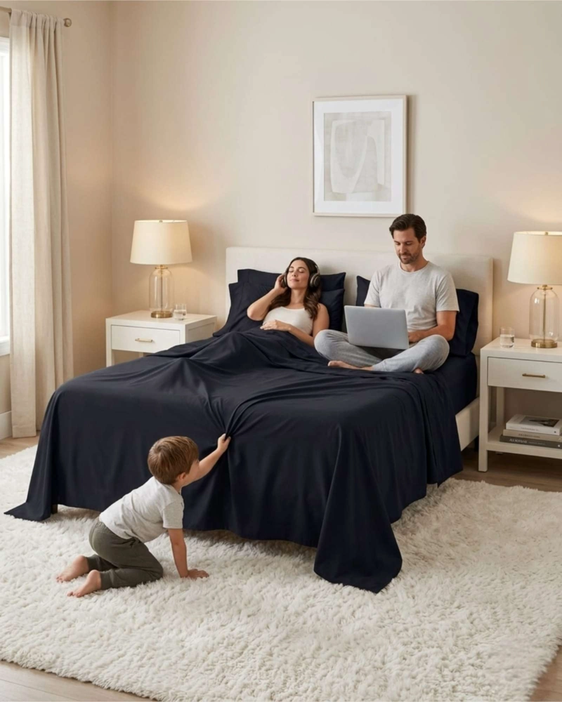 SET SABANAS 2 PLAZAS MAS 2 ALMOHADAS MULLIDAS 6 PIEZAS - 4