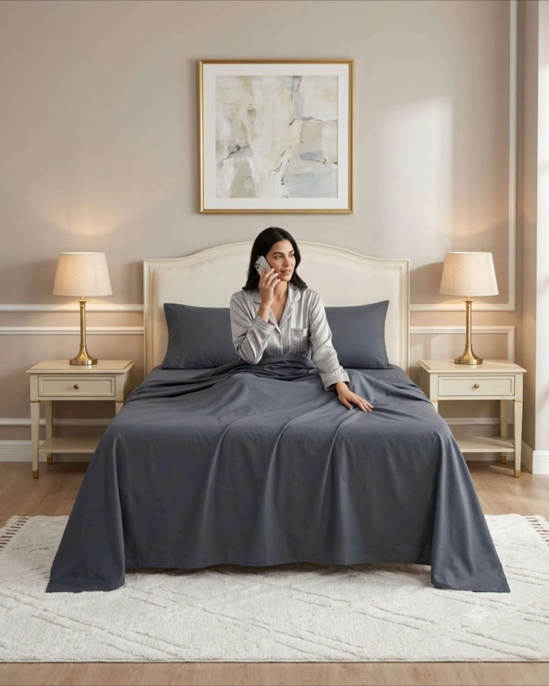 JUEGO SABANAS PLAZA KING LISAS SUAVES 4 PIEZAS DE CAMA - 1
