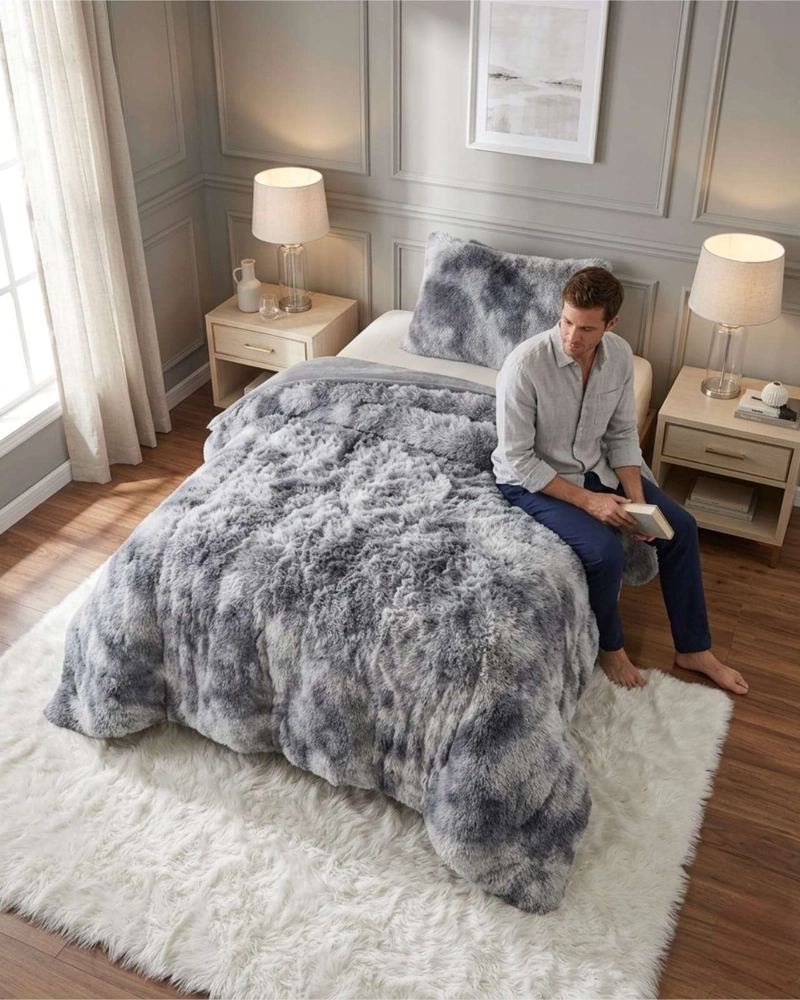 CUBRE-CAMA TE RMICO SHAGGY – DISEÑO SUAVE PARA PLAZA Y MEDIA - 2