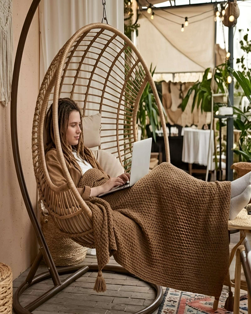 MANTA SILLON BORLAS DECORATIVAS FRAZADA PIECERA CAMA 130X150 - 1