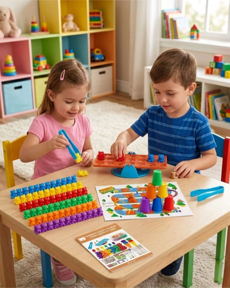 JUGUETE DE MESA MONTESSORI  APRENDIZAJE Y MOTRICIDAD FINA INFANTIL - 2