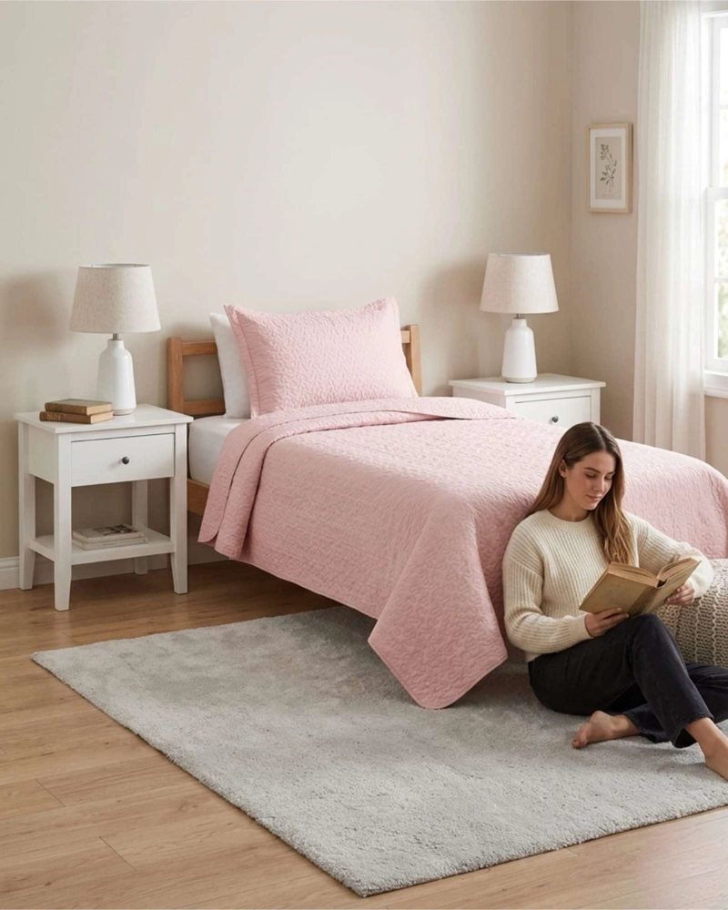 CUBRECAMA QUILT VERANO PLAZA Y MEDIA SUAVE FRESCO CON FUNDA - 4