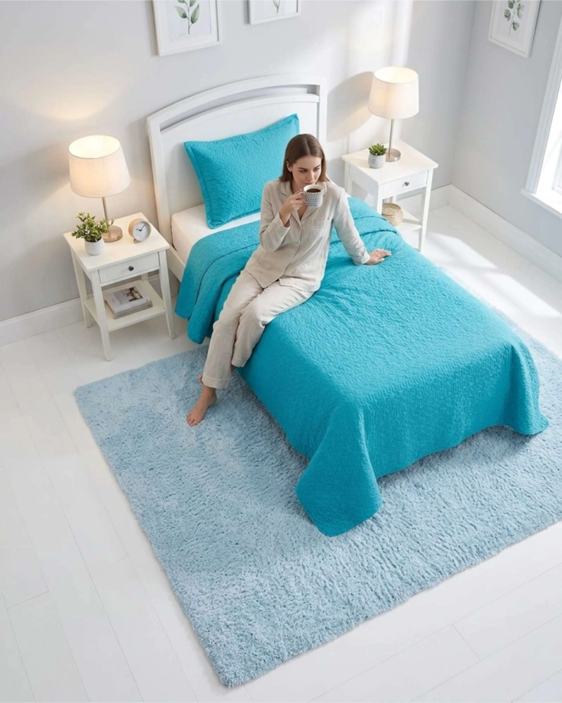 CUBRECAMA QUILT VERANO PLAZA Y MEDIA SUAVE FRESCO CON FUNDA - 4