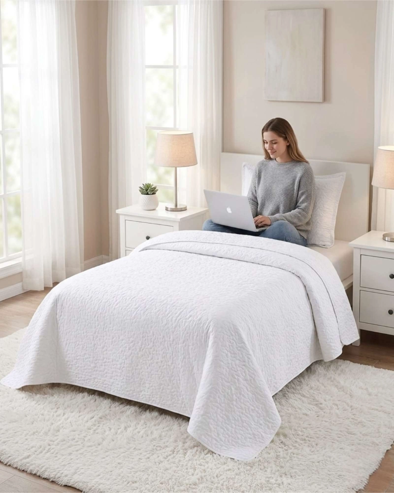 CUBRECAMA QUILT VERANO PLAZA Y MEDIA SUAVE FRESCO CON FUNDA - 1