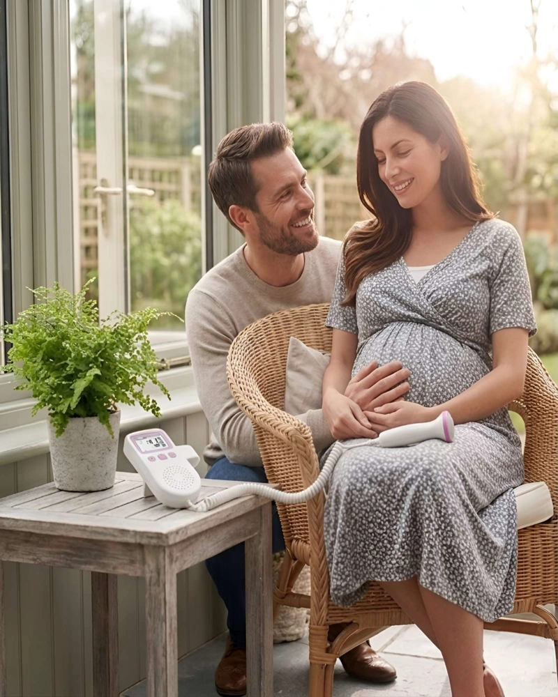 MONITOR FETAL PORTATIL - DOPPLER PARA ESCUCHAR AL BEBE  EN CASA - 5