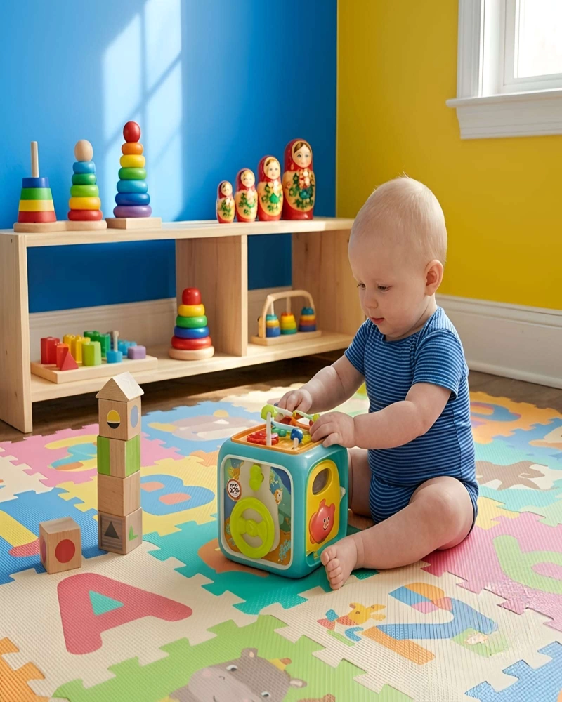JUGUETE PARA BEBE  CUBO DE ACTIVIDADES INTERACTIVO - 3