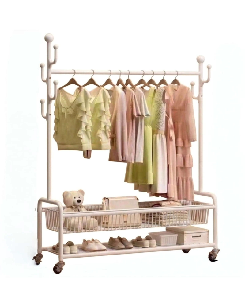 PERCHERO ORGANIZADOR DE ROPA CON RUEDAS MODELO CACTUS - 6