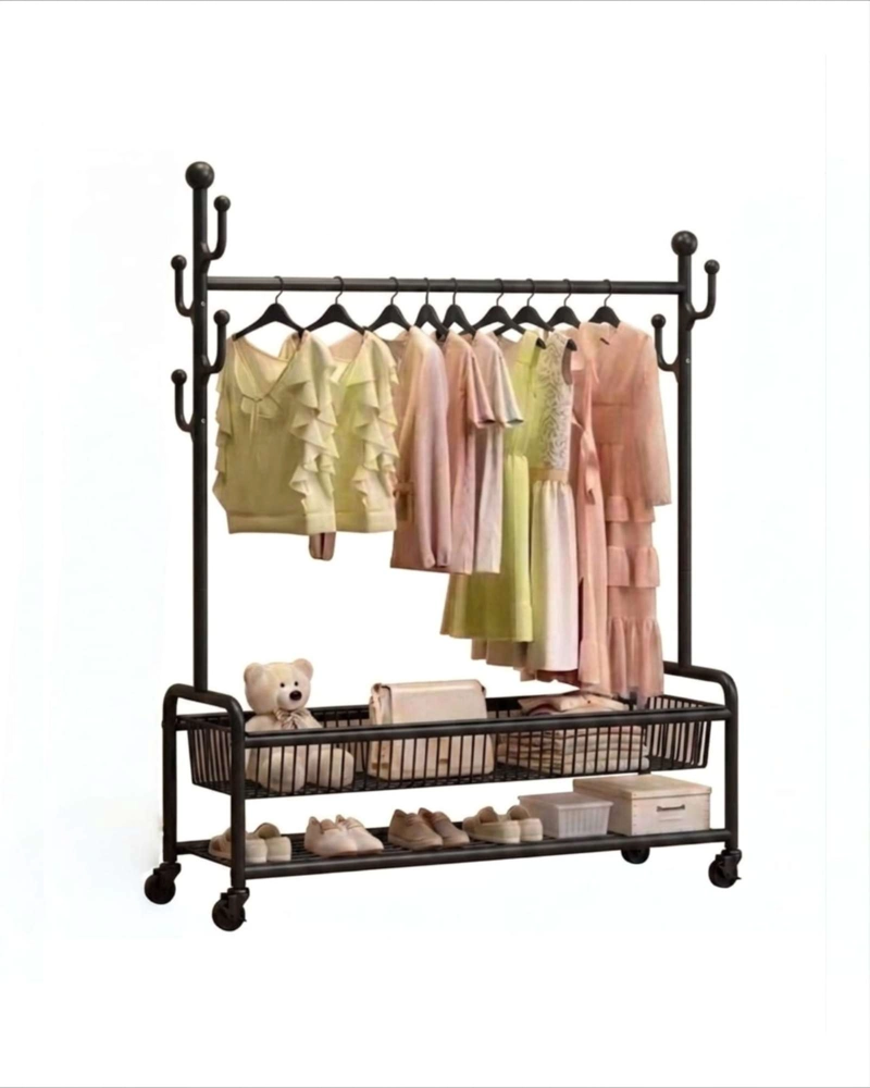 PERCHERO ORGANIZADOR DE ROPA CON RUEDAS MODELO CACTUS - 6