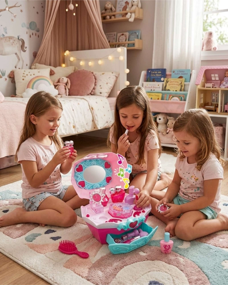SET COSMETIQUERO DE JUGUETE PARA NIÑAS CON ESPEJO - 1