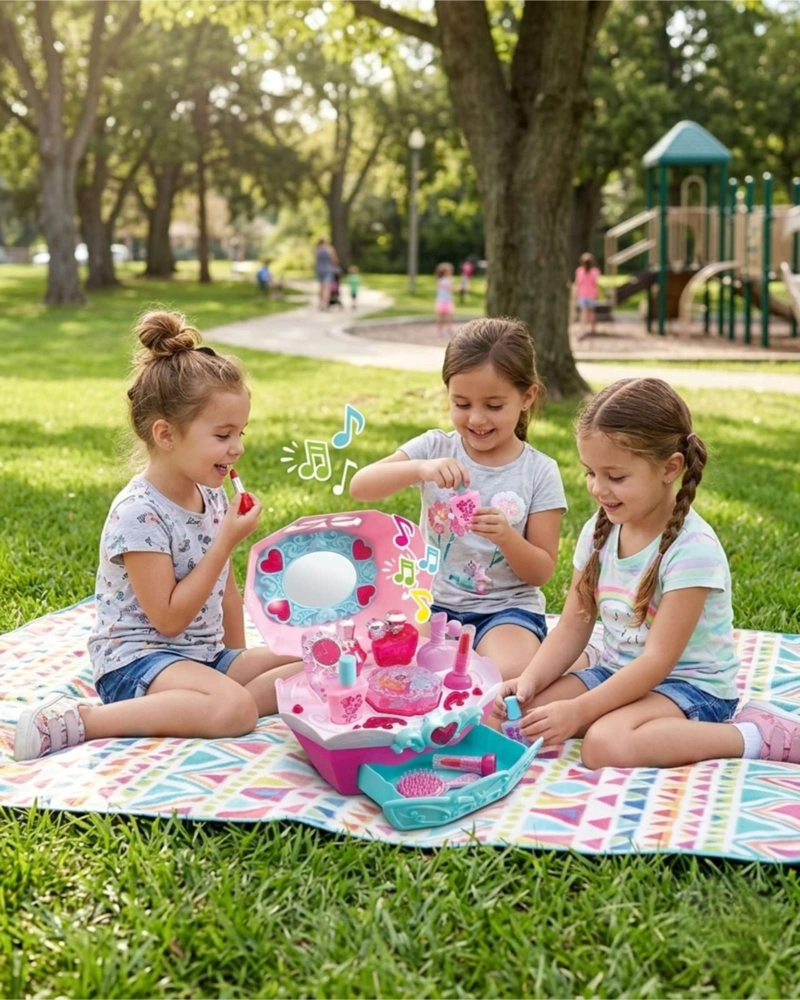 SET COSMETIQUERO DE JUGUETE PARA NIÑAS CON ESPEJO - 3