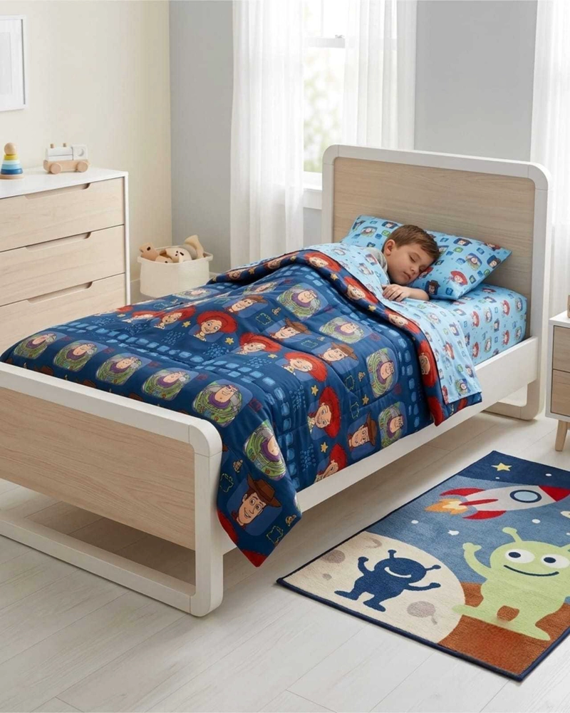 SET DE DORMITORIO INFANTIL 1.5 PLAZAS: PLUMON Y SABANAS - 1