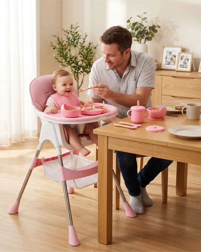 SILLA DE COMER PARA BEBE  2 EN 1 AJUSTABLE Y EVOLUTIVA - 4