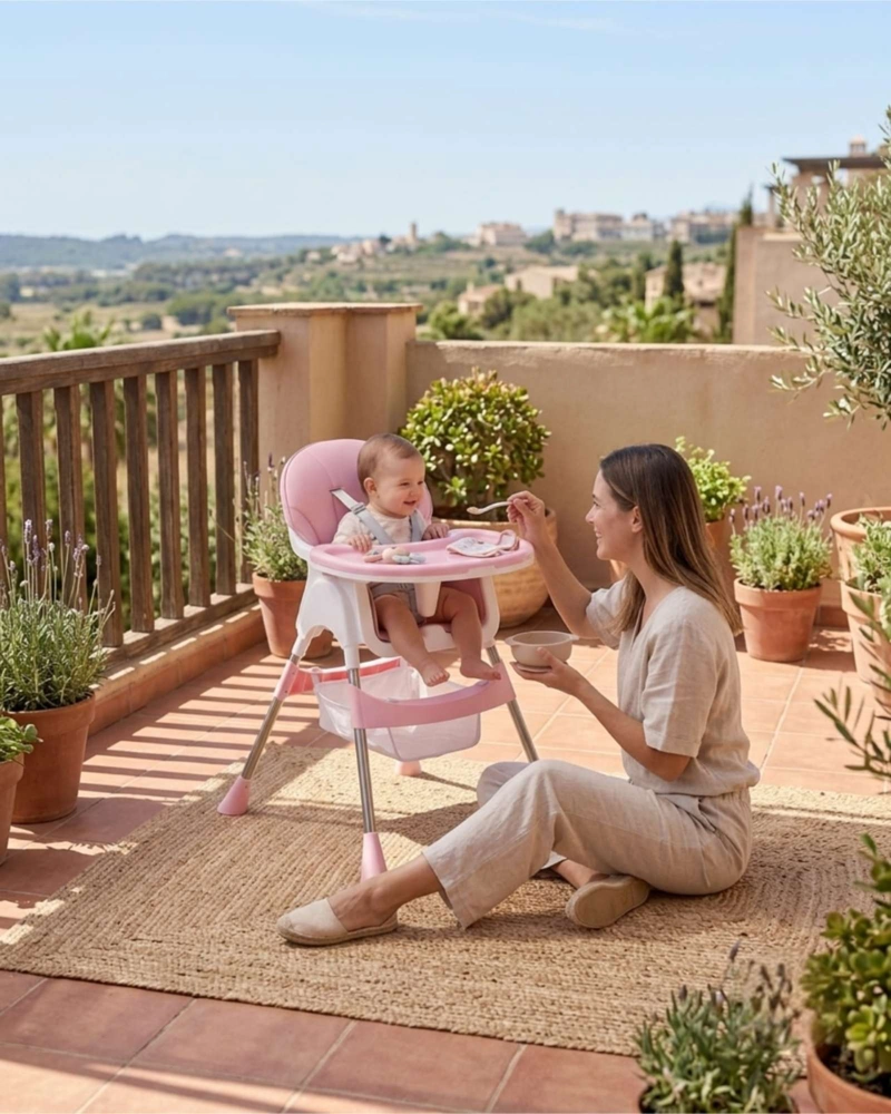 SILLA DE COMER PARA BEBE  2 EN 1 AJUSTABLE Y EVOLUTIVA - 5