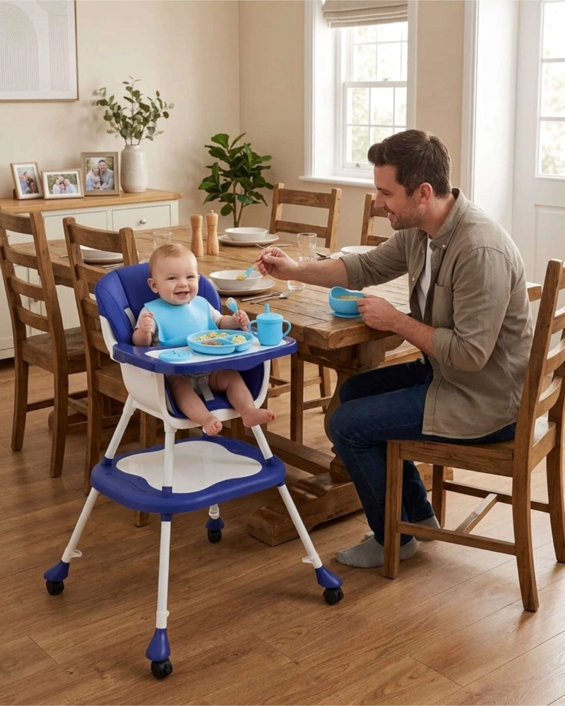 SILLA DE COMER BEBE  6 EN 1 MULTIFUNCIONAL Y SET ALIMENTACION - 4