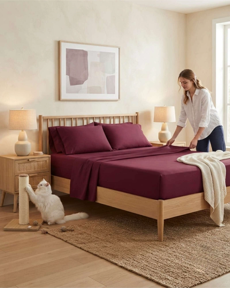 JUEGO DE SABANAS ESTILO DE REVISTA PARA DORMITORIO KING - 1