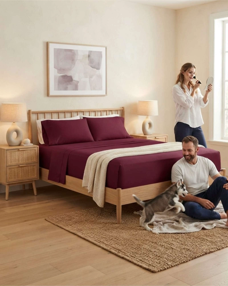 JUEGO DE SABANAS ESTILO DE REVISTA PARA DORMITORIO KING - 4