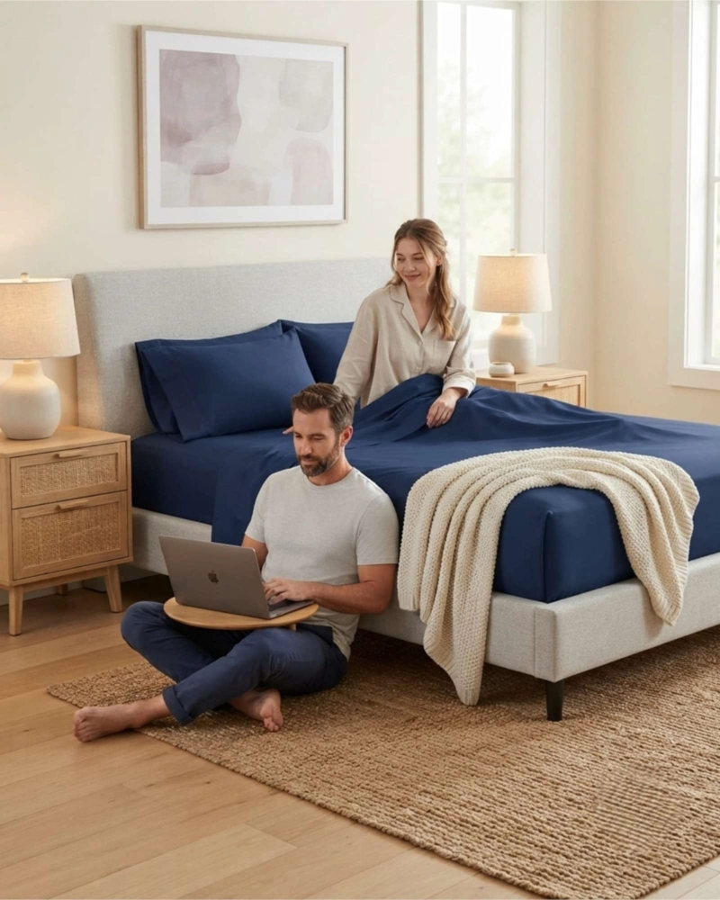JUEGO DE SABANAS ESTILO DE REVISTA PARA DORMITORIO KING - 5