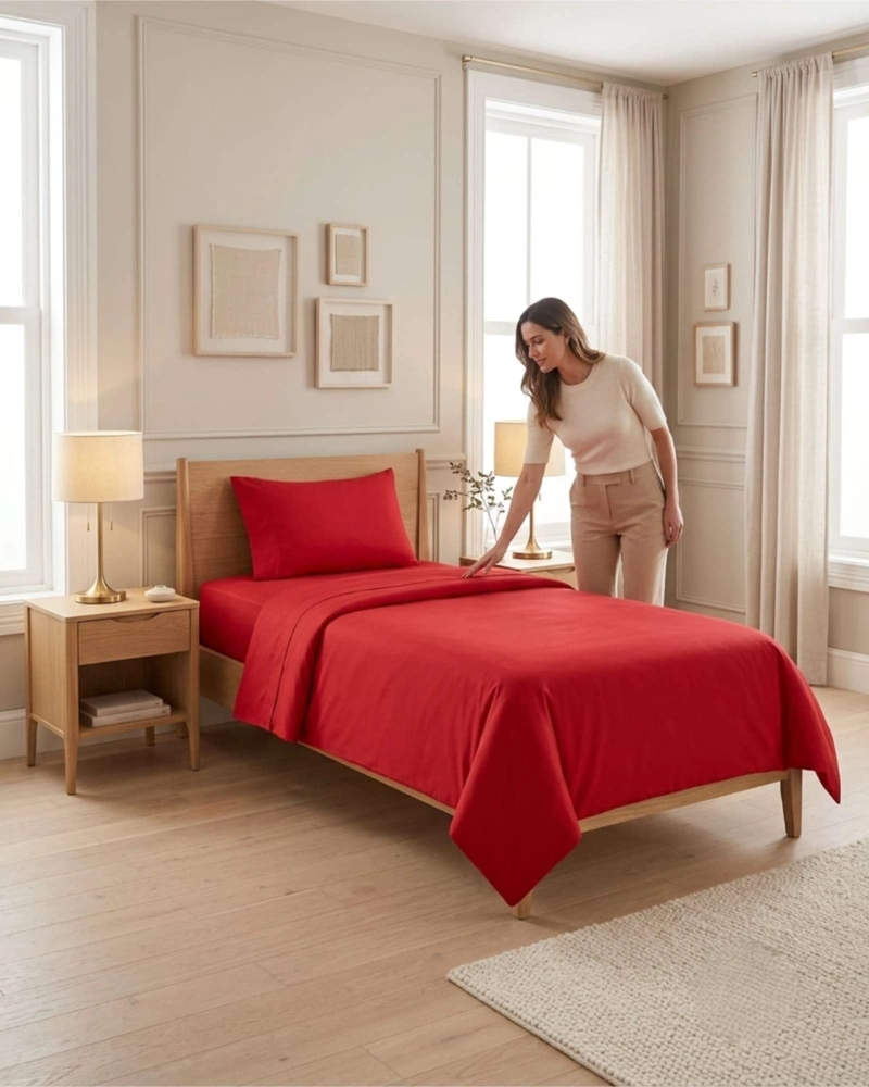JUEGO DE SABANAS ESTILO DE REVISTA PARA DORMITORIO PLAZA Y MEDIA - 5