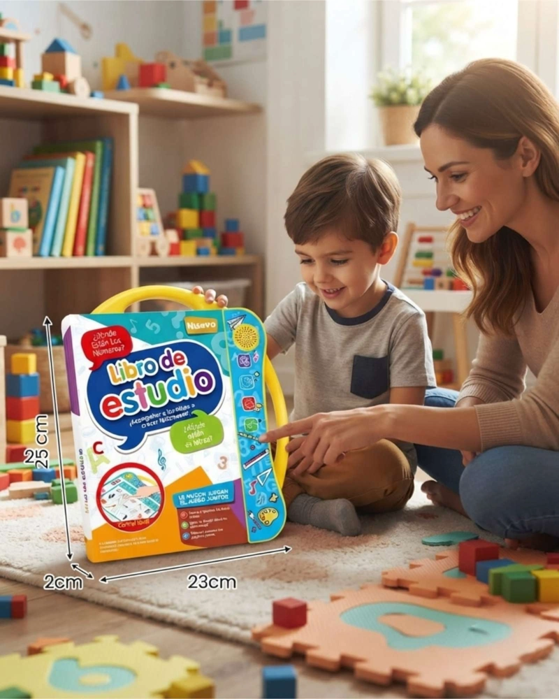 LIBRO DE TELA DIDACTICO TIPO MONTESSORI PARA BEBE S - 5