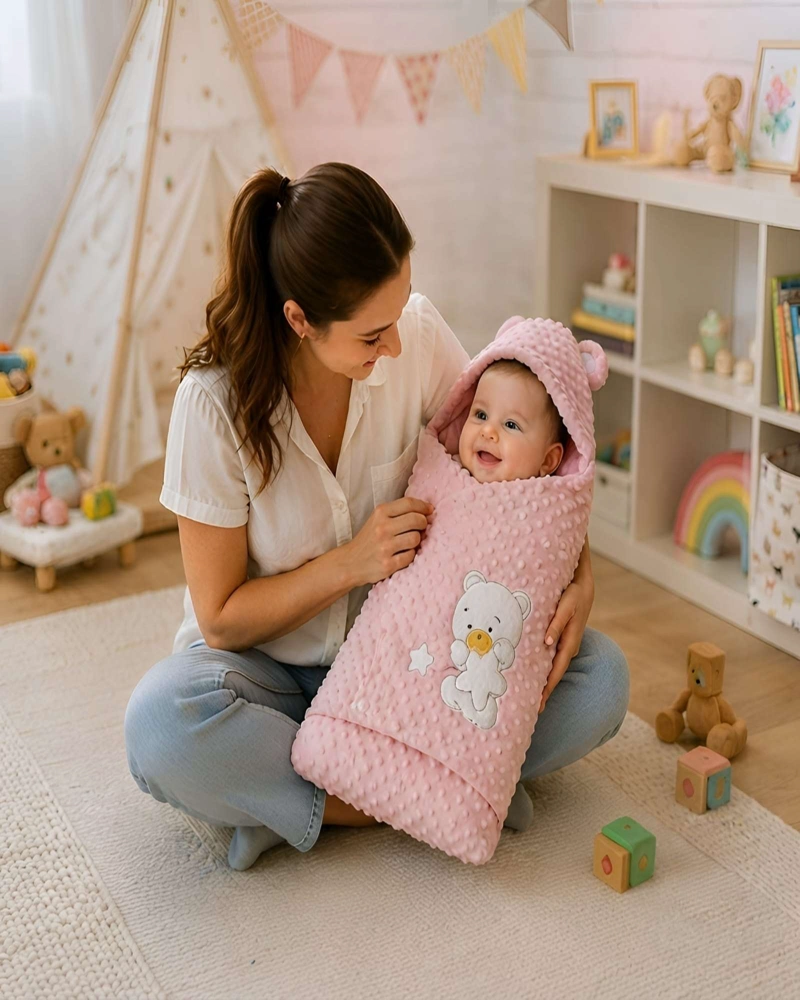 SACO PARA BEBE DISEÑO DE OSITO TIPO SOBRE 0-3 MESES - 3