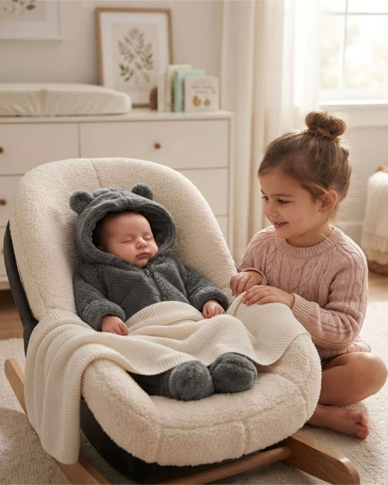 ENTERITO DE INVIERNO PARA BEBE  CON CAPUCHA TE RMICO - 1