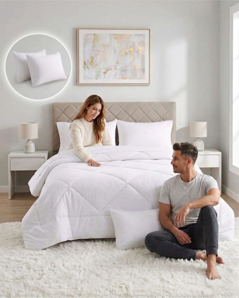 JUEGO DE CAMA PLUMON NORDICO SABANAS Y ALMOHADA SUPER KING - 2
