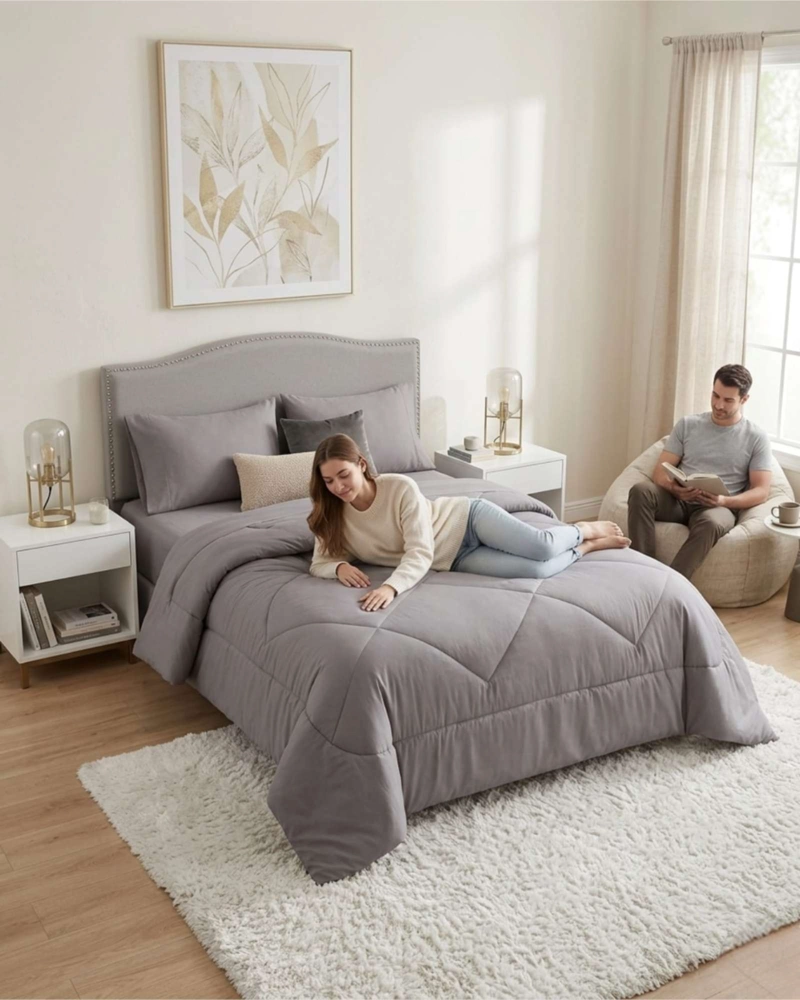 JUEGO DE CAMA PLUMON NORDICO SABANAS Y ALMOHADA SUPER KING - 3