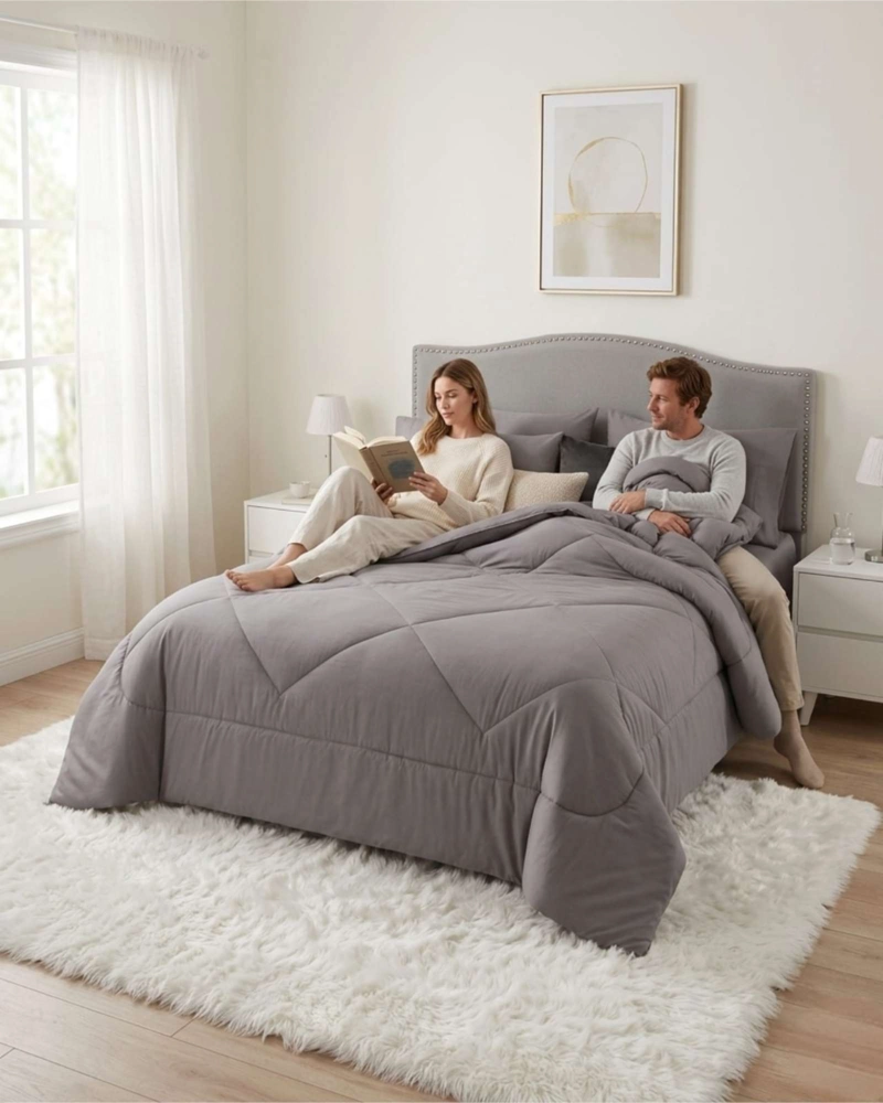 JUEGO DE CAMA PLUMON NORDICO SABANAS Y ALMOHADA SUPER KING - 5
