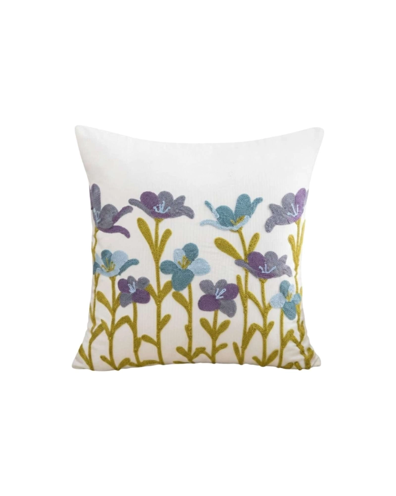 SET DE 4 FUNDAS PARA COJIN 45CM X 45CM CON DISEÑO BORDADO - 6
