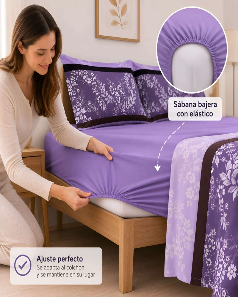 SABANAS DE VERANO CONFORT KING - SET 4 PIEZAS - 6