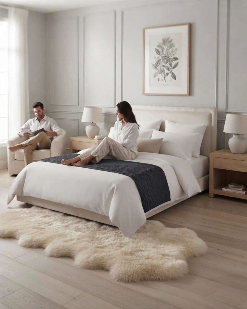 PIECERA DE CAMA TRENZADA A MANO 70X220 CM - 2