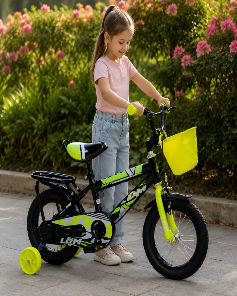 BICICLETA INFANTIL ARO 14 CON RUEDAS DE ENTRENAMIENTO Y CANASTO - 2
