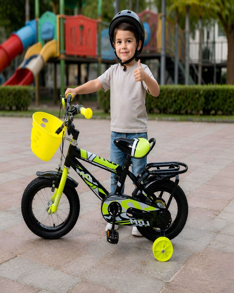 BICICLETA INFANTIL ARO 14 CON RUEDAS DE ENTRENAMIENTO Y CANASTO - 5