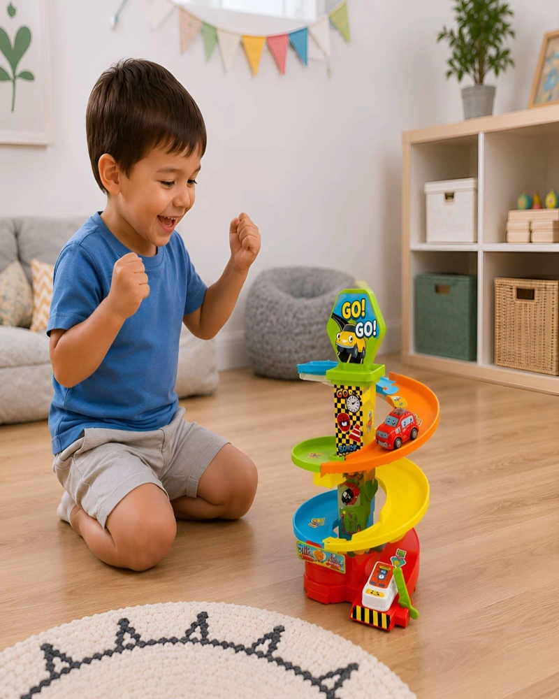 PISTA DE AUTOS EN ESPIRAL JUGUETE DIDACTICO PARA NIÑOS - 1