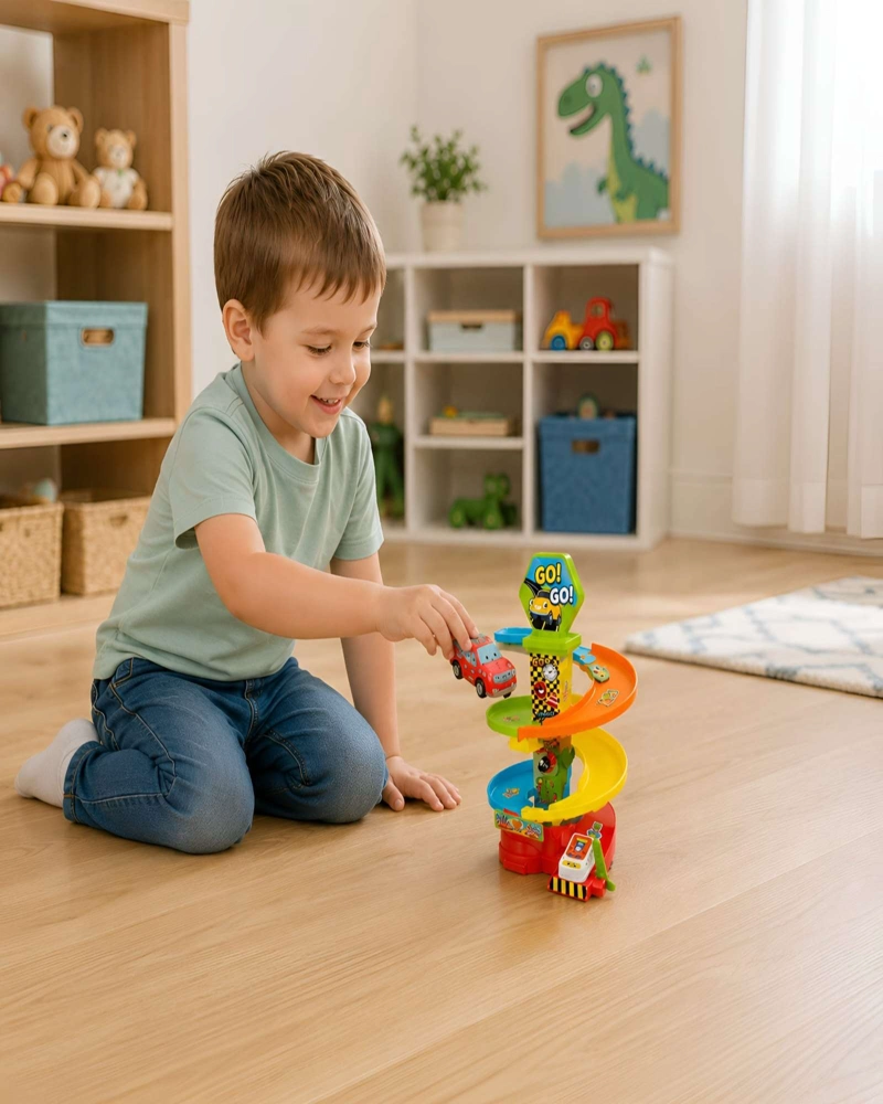 PISTA DE AUTOS EN ESPIRAL JUGUETE DIDACTICO PARA NIÑOS - 4