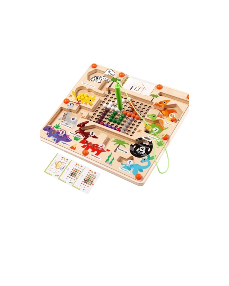 TABLERO MAGNE TICO INFANTIL DINOSAURIOS - JUEGO DIDACTICO DE MADERA - 6