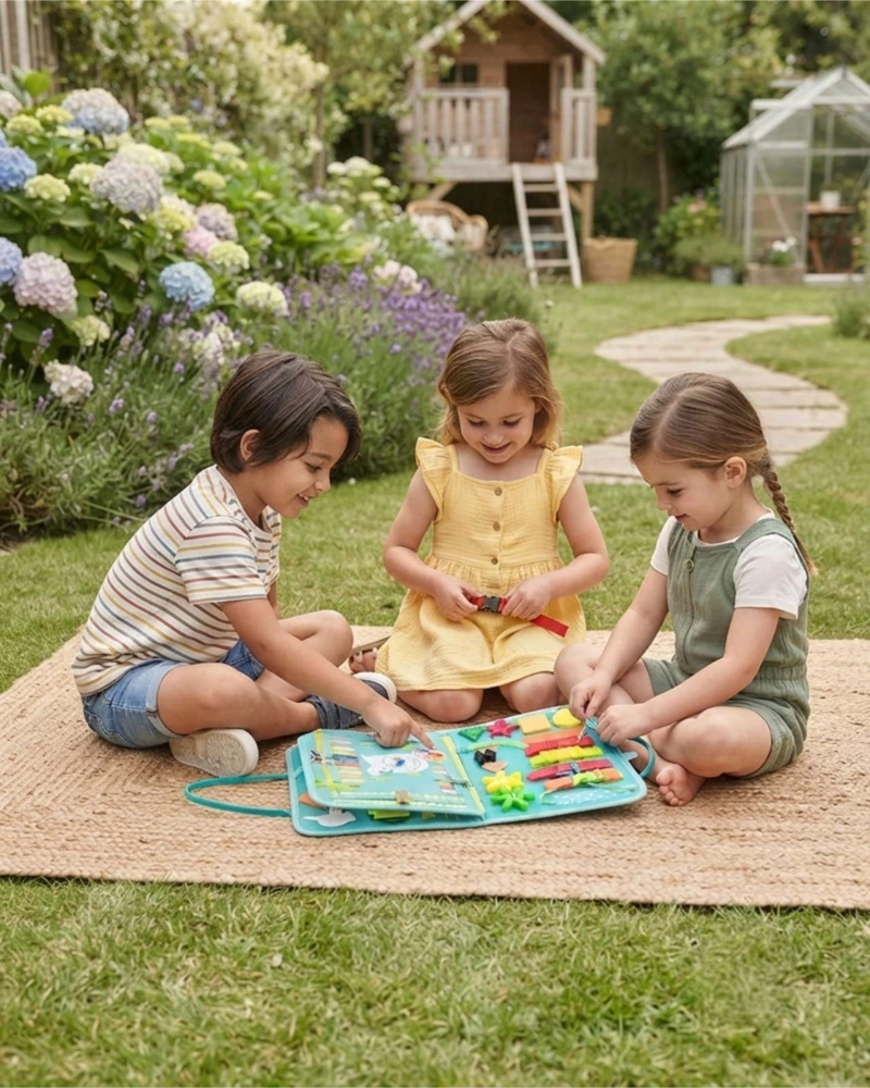 JUGUETE EDUCATIVO LIBRO SENSORIAL DIDACTICO TIPO MALETIN - 1