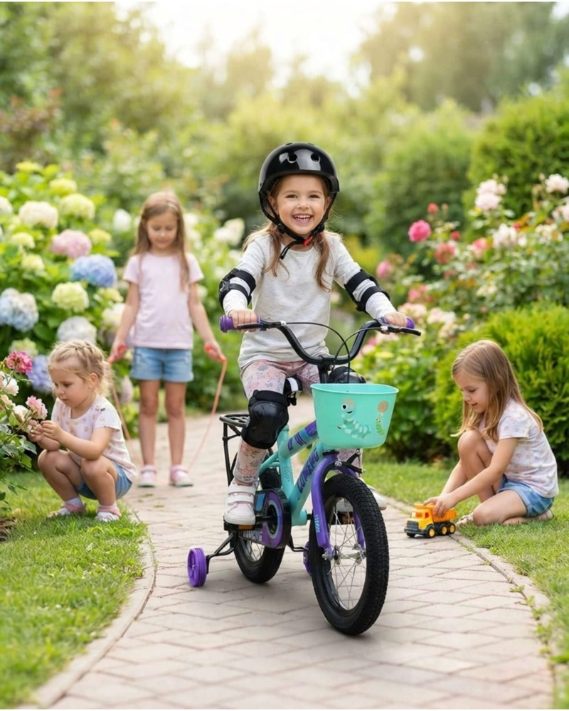BICICLETA NIÑOS ARO 14 COMBO SEGURIDAD: INCLUYE CASCO Y PROTECCIONES - 5